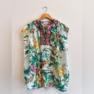 Johnny Was Multicolor Embroidered Blouse